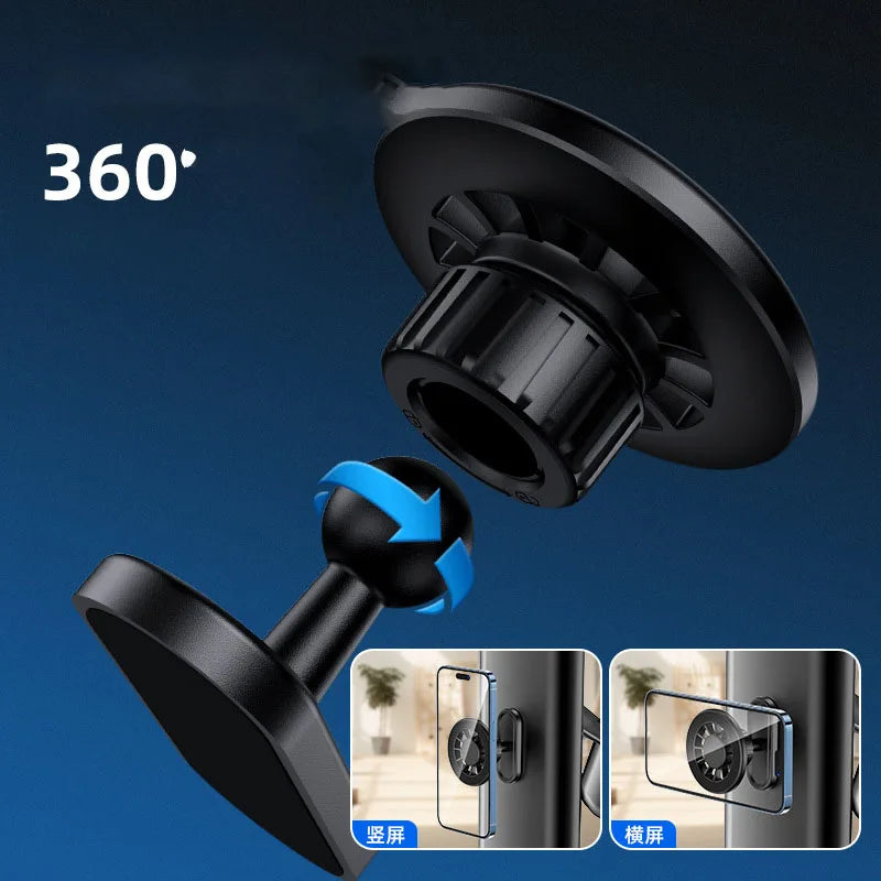 Universal 360 Rotate Portable Double Sided Strong Magnetic Gym Phone Holder Magnet Adjustable Gym Magnetic Phone Holder Mount