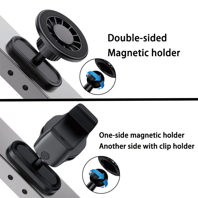 Universal 360 Rotate Portable Double Sided Strong Magnetic Gym Phone Holder Magnet Adjustable Gym Magnetic Phone Holder Mount