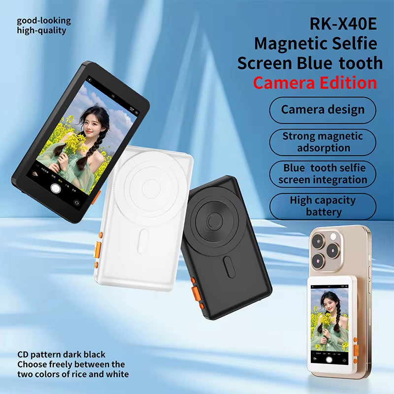 Wireless Blue Tooth Magnetic Selfie Screen Monitor Horizontal Vertical Screens Switch Phone Vlog Selfie Monitor Screen