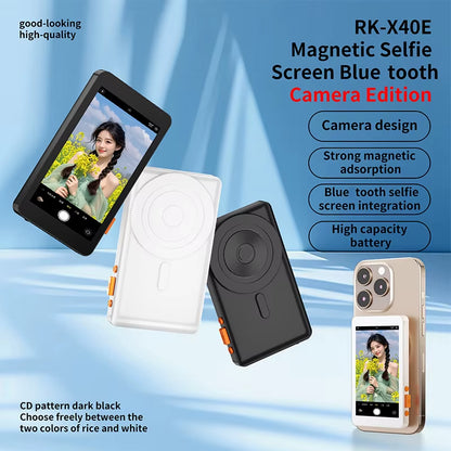 Wireless Blue Tooth Magnetic Selfie Screen Monitor Horizontal Vertical Screens Switch Phone Vlog Selfie Monitor Screen