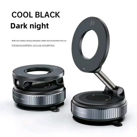  Vacuum Magnetic Suction Car Phone Holder, Foldable and Retractable Hands-Free for Car/Gym/Mirror/Smooth Surface
