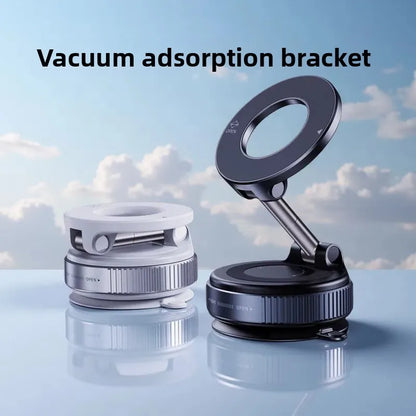  Vacuum Magnetic Suction Car Phone Holder, Foldable and Retractable Hands-Free for Car/Gym/Mirror/Smooth Surface