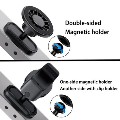 Universal 360 Rotate Portable Double Sided Strong Magnetic Gym Phone Holder Magnet Adjustable Gym Magnetic Phone Holder Mount