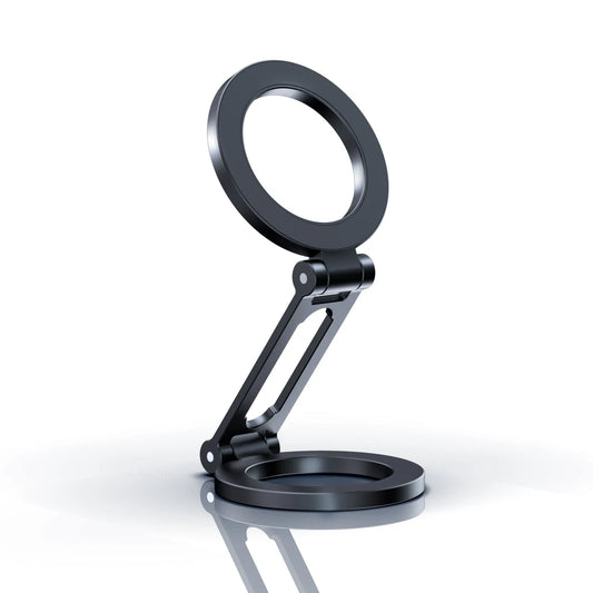 Gym Metal Foldable Phone Stand Double-Sided Magnet Handyhalterung 360 Rotating Strong Magnetic Mobile Phone Holders for Gym Wall