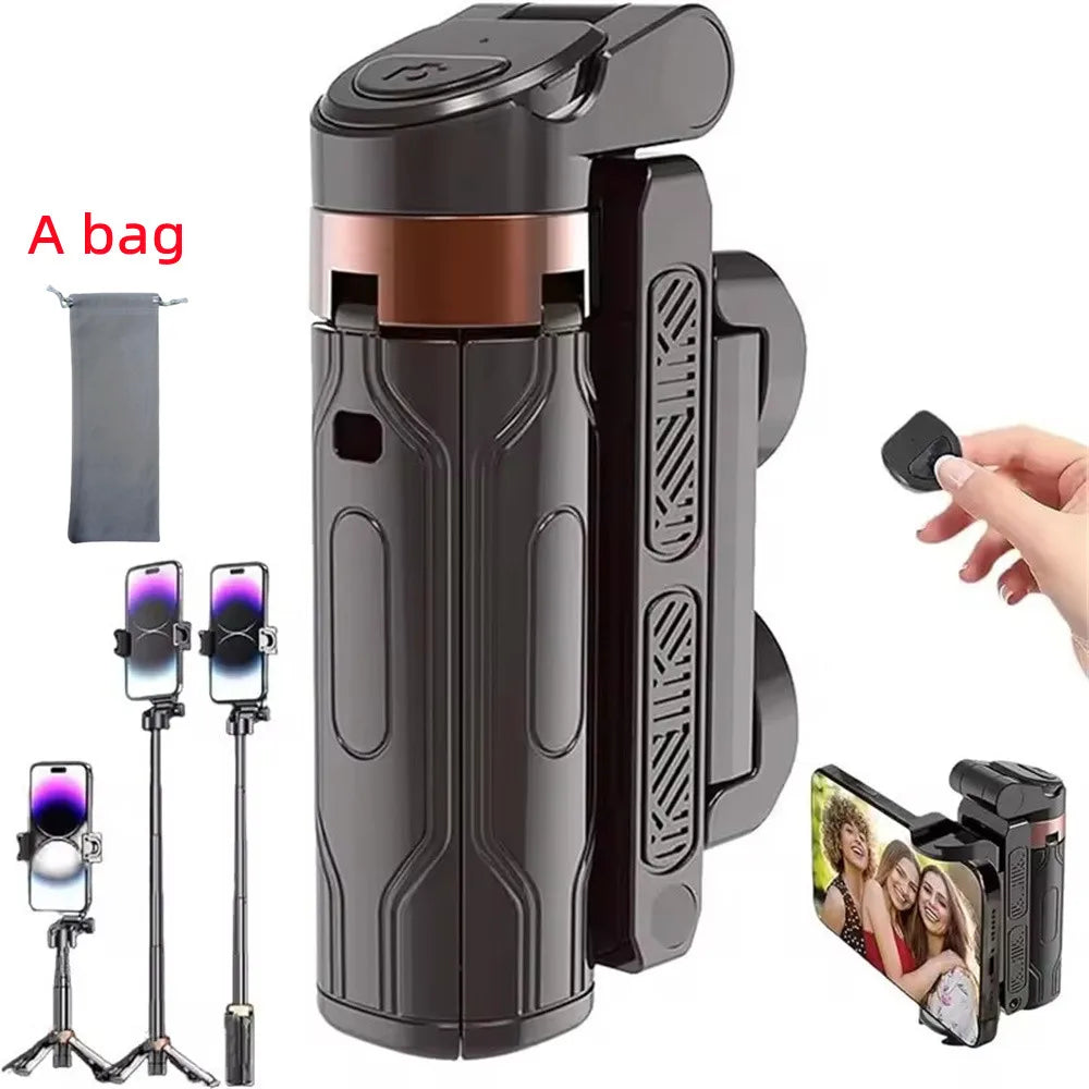 Mobile Selfie Stick Handle, Tripod Photography Tool Handheld Stabilizer Shooting Assistant Multifunctional Portable Stand