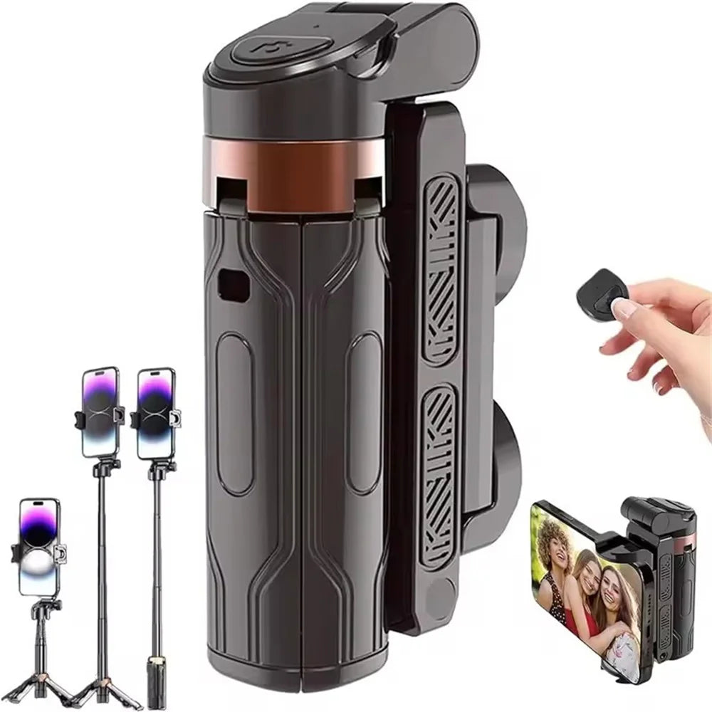 Mobile Selfie Stick Handle, Tripod Photography Tool Handheld Stabilizer Shooting Assistant Multifunctional Portable Stand