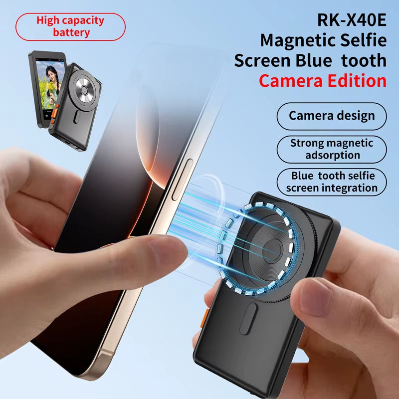 Wireless Blue Tooth Magnetic Selfie Screen Monitor Horizontal Vertical Screens Switch Phone Vlog Selfie Monitor Screen